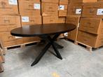 Ovale eettafel 160x90cm black mango, Ophalen, Nieuw, 50 tot 100 cm, 150 tot 200 cm
