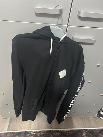 Replay Zwarte Hoodie - Maat M beschikbaar voor biedingen