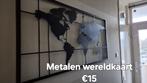 Metalen wereldkaart €15,-, Verzenden, Zo goed als nieuw