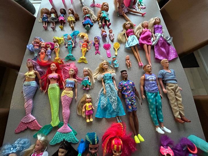 Poppen heel veel diverse barbie etc., Kinderen en Baby's, Speelgoed | Poppen, Zo goed als nieuw, Overige typen, Ophalen