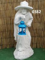 Heks met lantaarn waxinelicht houder, Tuin en Terras, Tuinbeelden, Ophalen, Nieuw, Beton, Overige typen