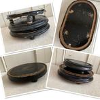 7x Brocante oud houten zwart onderbord  (van stolp), Antiek en Kunst, Ophalen of Verzenden
