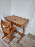 Oud schooltafeltje met stoeltje, Ophalen, Gebruikt, Tafel(s) en Stoel(en)