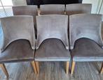 6 Grijze Dubbelman Design Stoelen, Ophalen, Hout, Design, Zo goed als nieuw