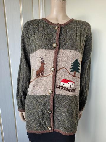 Country Blue vintage tirol wolblend maat L beschikbaar voor biedingen