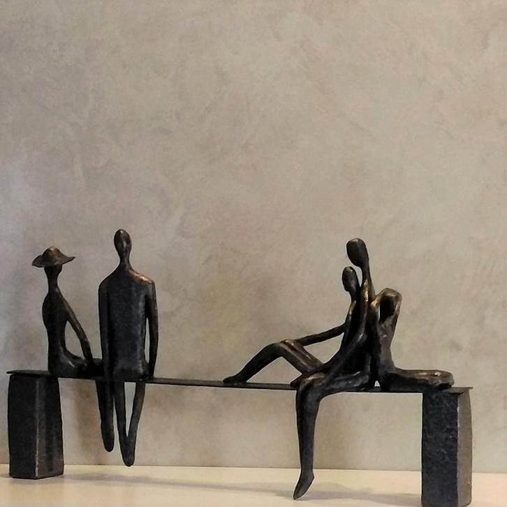 Familiebeelden in brons en polystone (nieuw), Antiek en Kunst, Kunst | Beelden en Houtsnijwerken