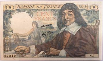 Frankrijk schaarse 100 franc 1942 PMG58 beschikbaar voor biedingen