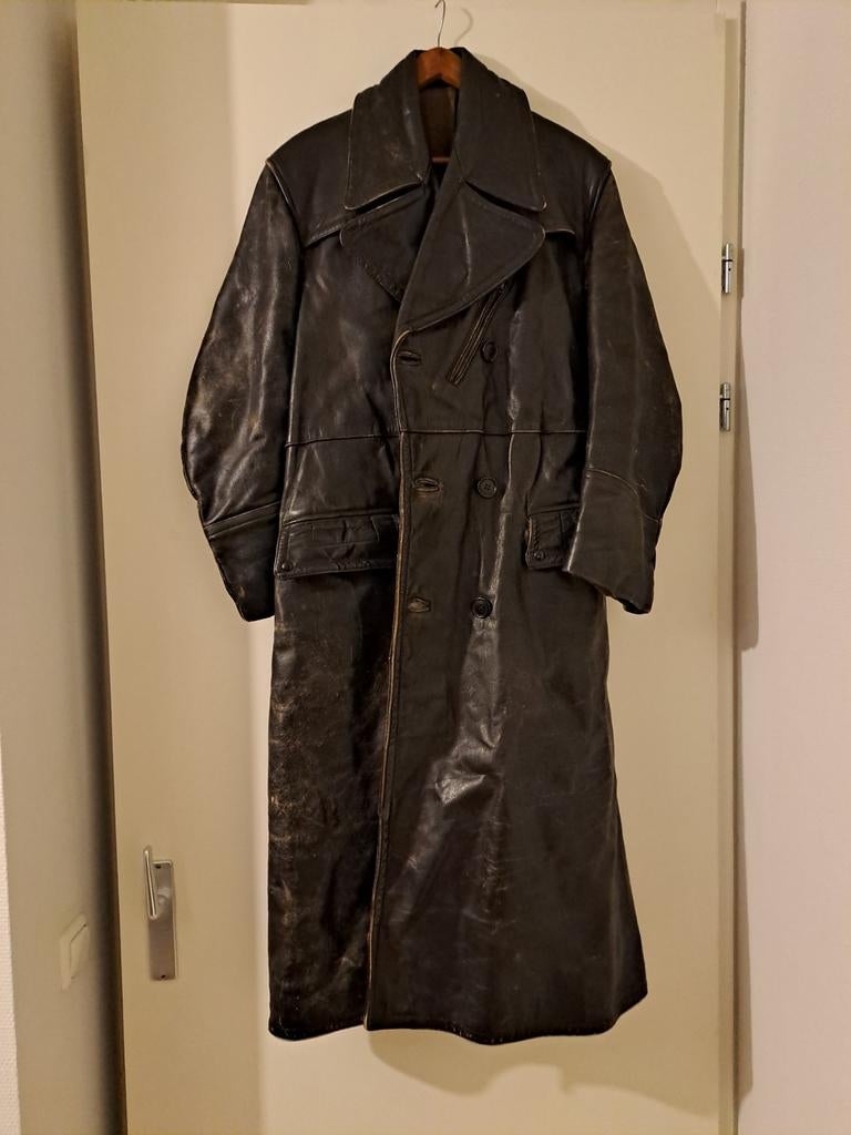 Vintage leren motorjas - Erfstuk in nette staat, Ophalen, Onbekend, Zwart, Overige maten