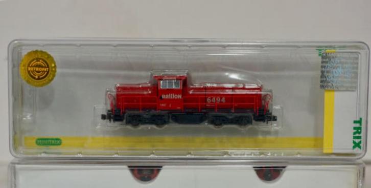 Minitrix 12217 N Diesellocomotief Serie 6494 van Railion, Hobby en Vrije tijd, Modeltreinen | N-Spoor, Nieuw, Locomotief, Gelijkstroom