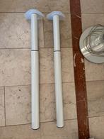 2 Praxis Duraline witte meubelpoten staal, Tafelpoot, Minder dan 50 cm, 100 tot 150 cm, Rond