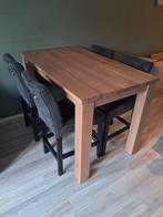 Bartafel met 4 barkrukken, Huis en Inrichting, Complete eetkamers, Ophalen, Zo goed als nieuw