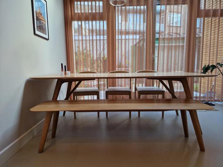 Sav & Okse Eettafelbank 180cm - Massief Eiken, Antiek en Kunst, Antiek | Meubels | Stoelen en Banken, Ophalen