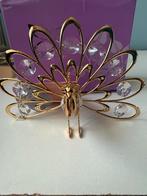 Gouden Pauw Ornament met Kristallen, Ophalen of Verzenden, Zo goed als nieuw, Huisaccessoire