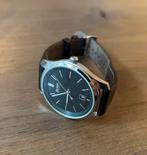 Hugo Boss horloge leer zwart, Ophalen of Verzenden, Zo goed als nieuw, Leer, Overige merken
