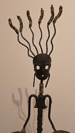 Unieke Afrikaanse Tribale Kandelaar - 90 cm, Ophalen of Verzenden