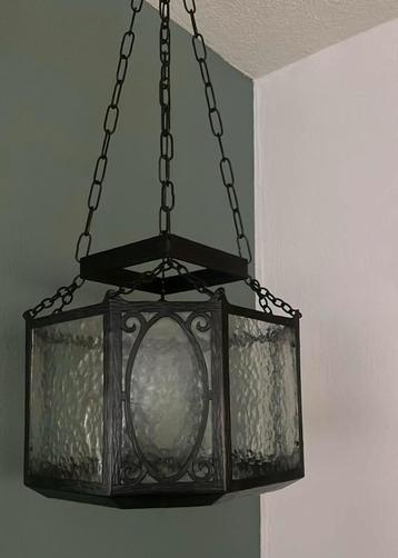 Vintage uniek 8 hoekige hang lamp beschikbaar voor biedingen