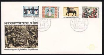 Nederland FDC E144 Zonder Adres, Kinderpostzegels 1975 beschikbaar voor biedingen