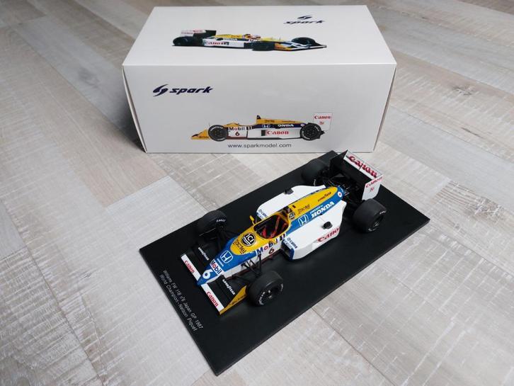 1987 Williams FW 11B Japan GP WC #6 Nelson Piquet Spark 1:18, Hobby en Vrije tijd, Modelauto's | 1:18, Zo goed als nieuw, Auto
