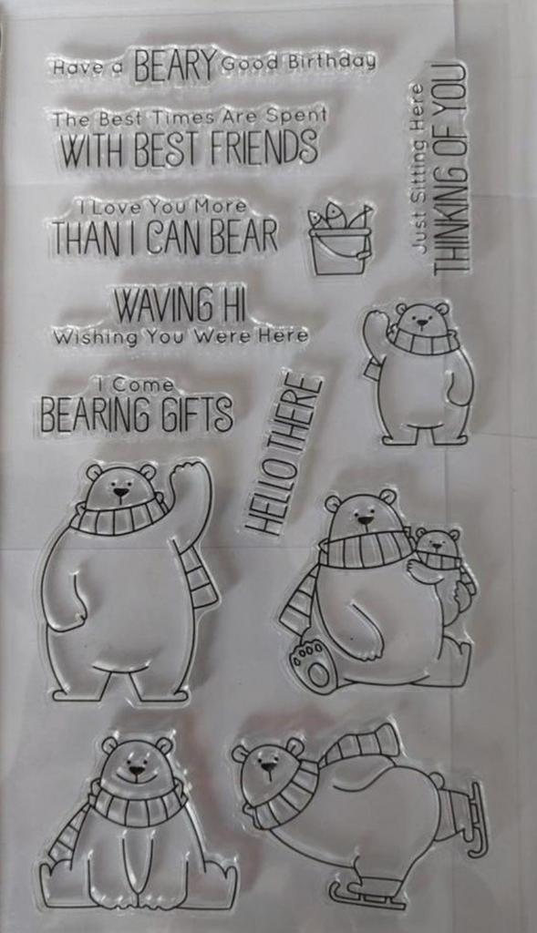 Polar Bear Pals clearstamps, Hobby en Vrije tijd, Stempelen, Nieuw, Clearstamp, Ophalen