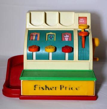Fisher price vintage kassa met 6 munten beschikbaar voor biedingen