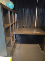 Kallax vakkenkast met bureau, Huis en Inrichting, Kasten | Boekenkasten, Ophalen, Met plank(en), Gebruikt, 150 tot 200 cm