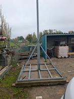 Lichtmast 6/12 meter met twee lampen en betonplaat, Doe-het-zelf en Verbouw, Bouwverlichting, Ophalen, Overige typen