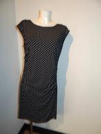 Marccain zwarte jurk fijne witte stippeltjes polkadot smock6