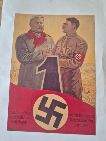 A5 Flyer verkiezingen Duitsland april 1932 – lijst 1 beschikbaar voor biedingen