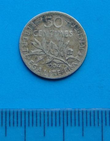 Frankrijk - 50 centimes 1904 - zilver beschikbaar voor biedingen