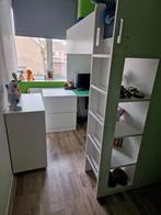 ZGAN IKEA Smastad Hoogslaper met bureau en kast, Ophalen, 100 cm, Hoogslaper, Eenpersoons