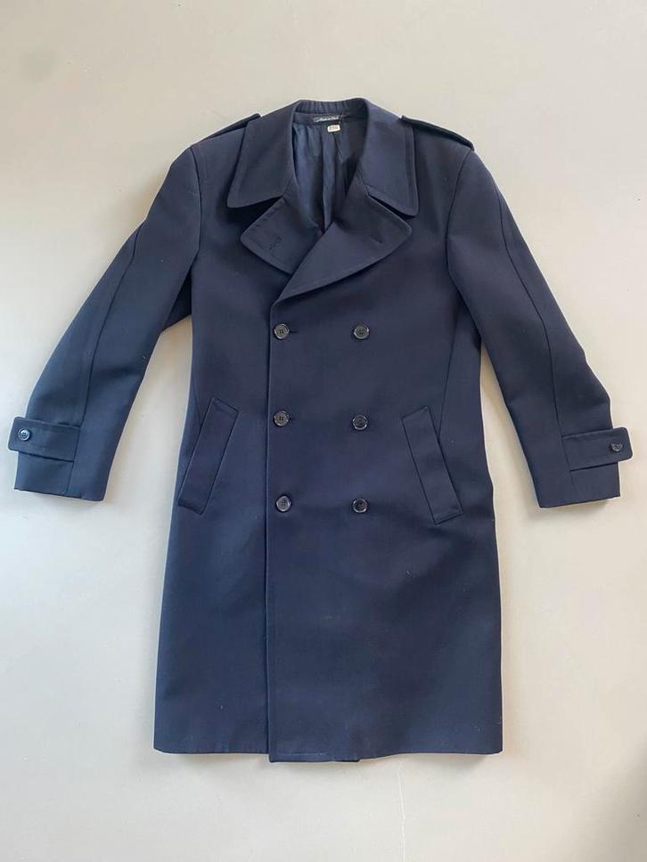 Vintage Trenchcoat Italiaans, Kleding | Dames, Jassen | Zomer, Zo goed als nieuw, Maat 42/44 (L), Blauw, Ophalen of Verzenden