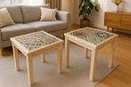Hippe Salontafels bijzettafels met Keramische Patroontegels, Huis en Inrichting, Tafels | Salontafels, Minder dan 50 cm, Vierkant