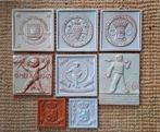 Westraven relief tegels - terracotta - Reliëf, Antiek en Kunst, Antiek | Wandborden en Tegels, Ophalen of Verzenden
