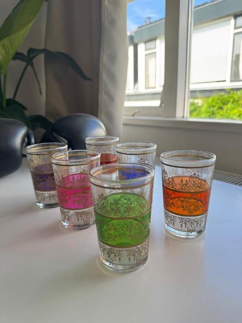 Set van 6 Marrokaanse theeglaasjes, Huis en Inrichting, Woonaccessoires | Overige, Zo goed als nieuw, Ophalen