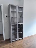 Billy Oxberg vitrinekast, cacao kleur, Huis en Inrichting, Kasten | Vitrinekasten, Ophalen, 200 cm of meer, 50 tot 100 cm, 25 tot 50 cm