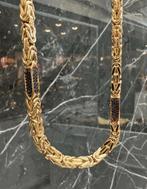 14k Gouden Koningsketting met Onyxo, Sieraden, Tassen en Uiterlijk, Kettingen, Ophalen of Verzenden, Nieuw, Goud