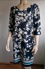 s Oliver jurk maat 44 blauw-wit-beige/ S. Oliver/ bloemen, Kleding | Dames, Jurken, Blauw, Maat 42/44 (L), Nieuw, Ophalen of Verzenden