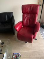 Sta op stoel (2x) + 2 1/2 zits zwart leren bank, Huis en Inrichting, Fauteuils, Minder dan 75 cm, Leer, Ophalen of Verzenden, Zo goed als nieuw