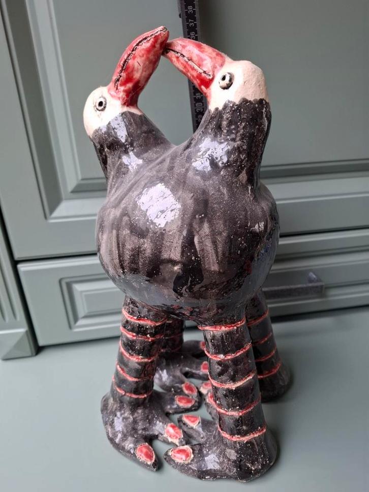 KERAMIEK KUSSENDE VOGELS, Antiek en Kunst, Antiek | Keramiek en Aardewerk, Ophalen of Verzenden