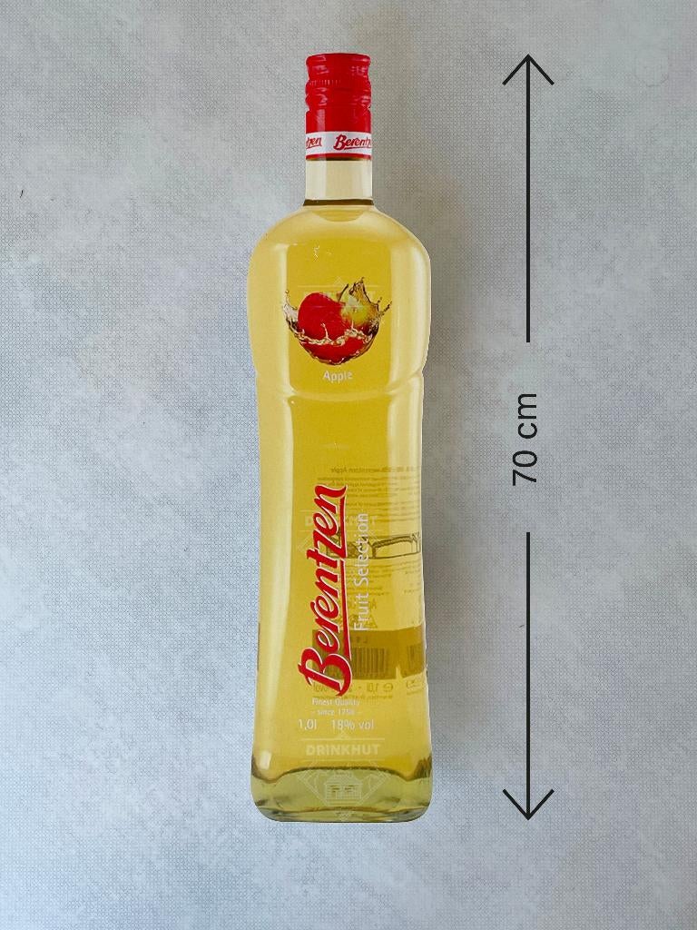 Reclamebord Berentzen fles groot, 70cm hoog, aluminium, Ophalen of Verzenden, Nieuw, Reclamebord