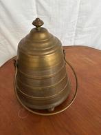 Antieke koperen doofpot met handvat, Ophalen, Brons