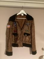 Pilotenjas Heren XL - Carnaval, Ophalen, Zo goed als nieuw, Maat 56/58 (XL), Bruin