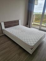 Bed + matras en lattenbodems, Huis en Inrichting, Slaapkamer | Bedden, 160 cm, Gebruikt, Hout, Ophalen