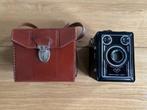 Agfa Synchro “Box 600” Camera (1951-1957) in draagkoffer, Ophalen of Verzenden, Zo goed als nieuw, Overige Merken