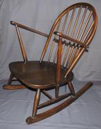 Vintage ERCOL schommelstoel, Huis en Inrichting, Stoelen, Gebruikt, Bruin, Hout, Ophalen