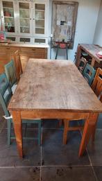 hardhouten eet/wijntafel met robuuste uitstraling, Huis en Inrichting, Complete eetkamers, Ophalen, Gebruikt, 6 tot 8 stoelen