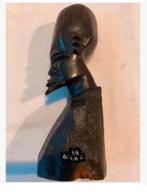 Afrikaans houten beeld, oude wijze man, hoofd, 14 cm hoog, Ophalen of Verzenden