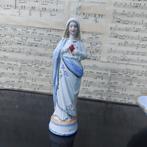 Mooi verfijnd mariabeeldje van biscuit, gemerkt, 14 cm, Antiek en Kunst, Antiek | Religie, Ophalen of Verzenden