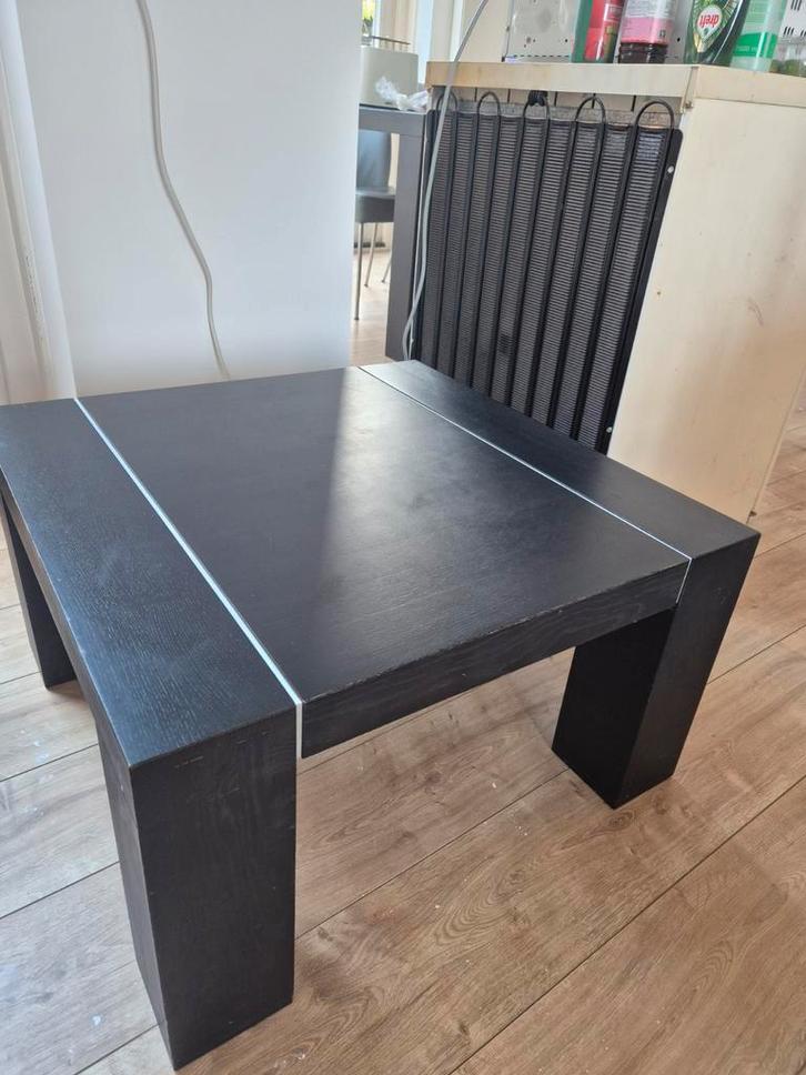 Moderne Zwarte Eettafel en salontafel, Huis en Inrichting, Tafels | Salontafels, Gebruikt, 50 tot 100 cm, 200 cm of meer, Rechthoekig