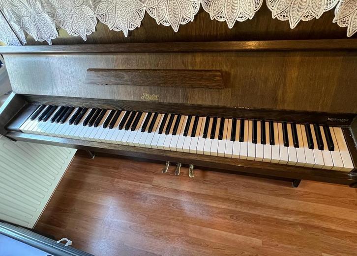 Mooie Rister Piano - Speelklaar!, Muziek en Instrumenten, Piano's, Gebruikt, Piano, Bruin, Ophalen of Verzenden